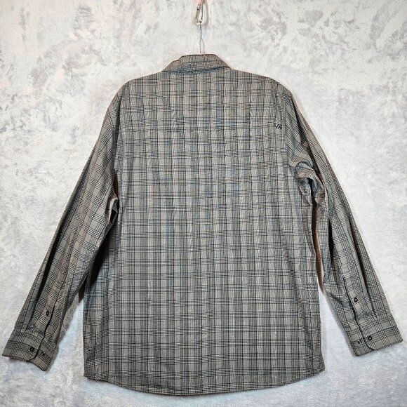 5.11 Tactical Gray Plaid Mens L Long Sleeve Snap close Shirt business casual - Picture 2 of 13